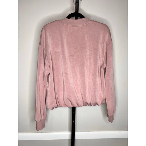 Skies are Blue Long Sleeve Full Zip Bomber Jacket Light Pink Women's Size M NWT - Picture 3 of 6